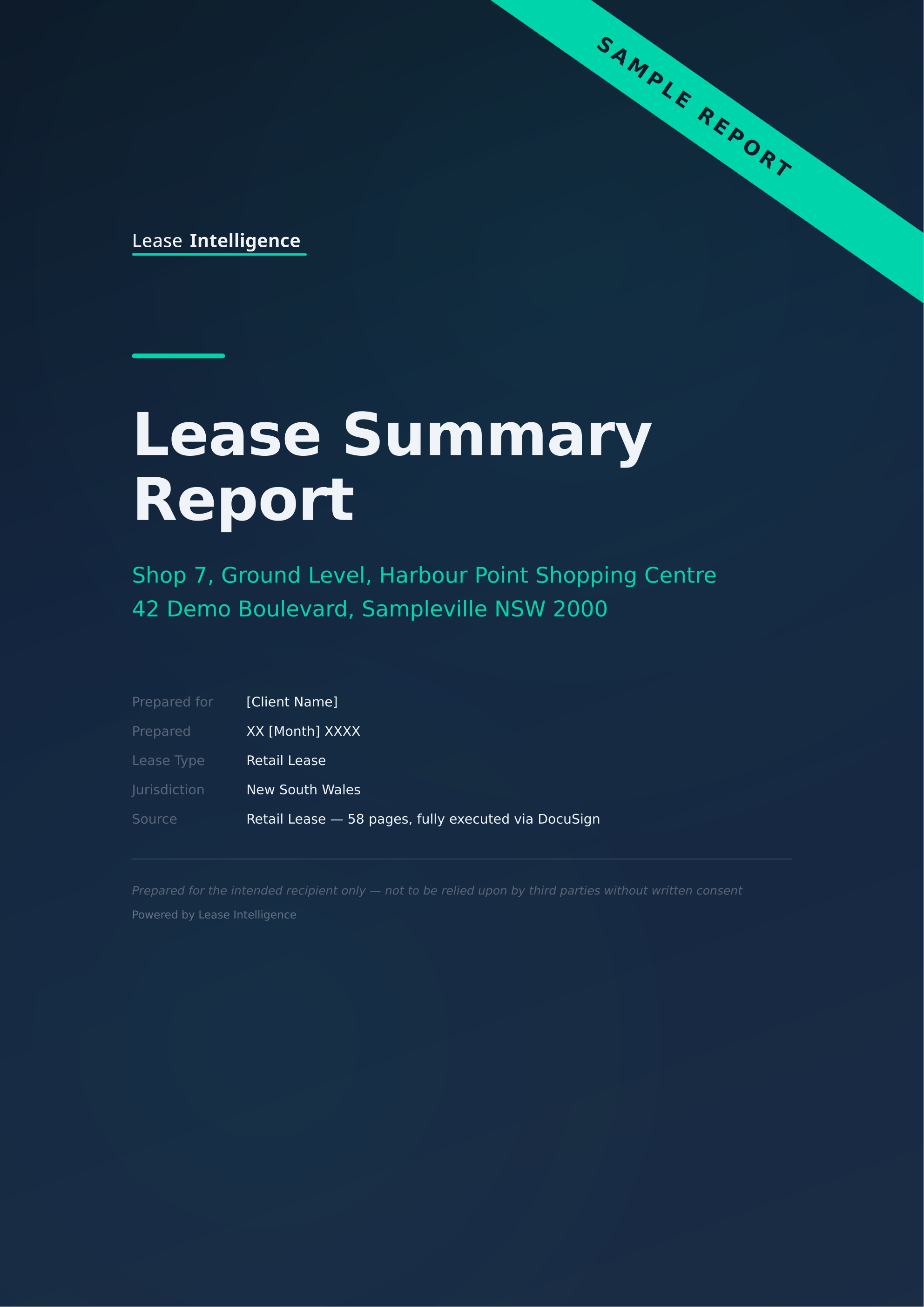 Lease Intelligence report cover page